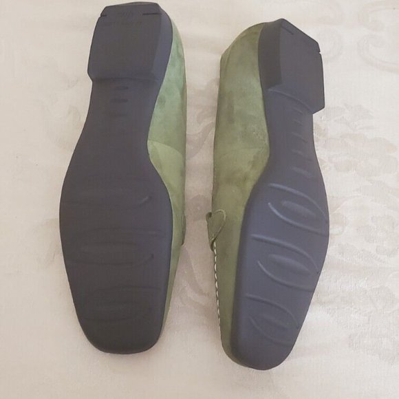 Women's AK Anne Klein i Flex Green Suede Leather Flats Akburt Size 9.5 M. New - Picture 4 of 8